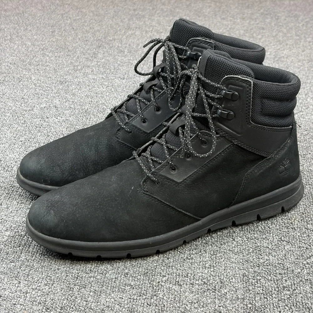 Timberland‎ Men's Graydon Mid Lightweight Sneaker Chukka Boots Shoes Black Sz 12